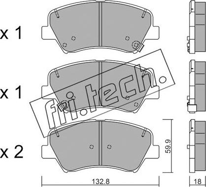 Fri.Tech. 960.0 - Kit pastiglie freno, Freno a disco autozon.pro