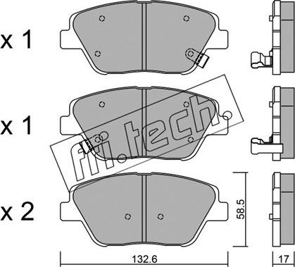 Fri.Tech. 961.0 - Kit pastiglie freno, Freno a disco autozon.pro