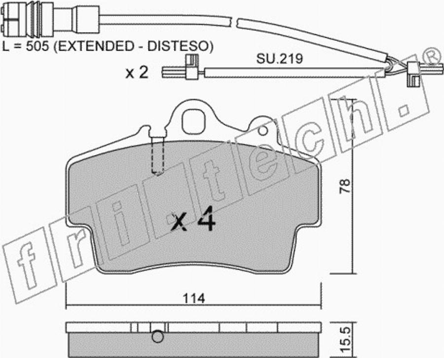 Fri.Tech. 9080W - Kit pastiglie freno, Freno a disco autozon.pro