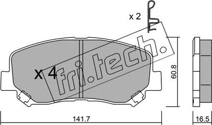 Fri.Tech. 985.0 - Kit pastiglie freno, Freno a disco autozon.pro