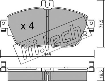 Fri.Tech. 981.0 - Kit pastiglie freno, Freno a disco autozon.pro