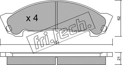 Fri.Tech. 988.0 - Kit pastiglie freno, Freno a disco autozon.pro