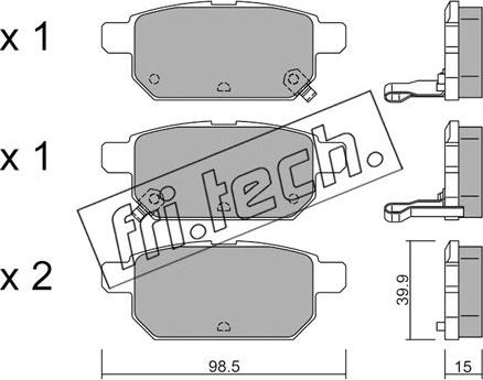 Fri.Tech. 933.0 - Kit pastiglie freno, Freno a disco autozon.pro