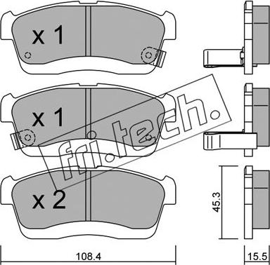 Fri.Tech. 932.0 - Kit pastiglie freno, Freno a disco autozon.pro