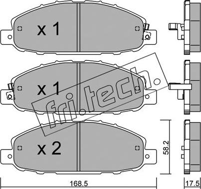 Fri.Tech. 921.0 - Kit pastiglie freno, Freno a disco autozon.pro