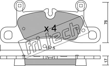 Fri.Tech. 974.0 - Kit pastiglie freno, Freno a disco autozon.pro