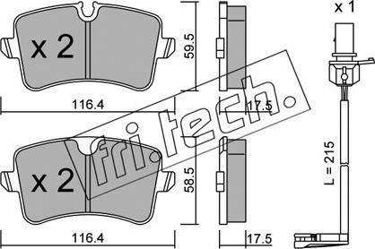 Fri.Tech. 971.0W - Kit pastiglie freno, Freno a disco autozon.pro