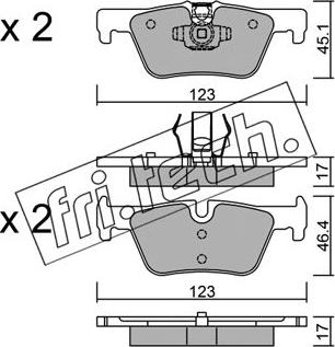 Fri.Tech. 978.0 - Kit pastiglie freno, Freno a disco autozon.pro