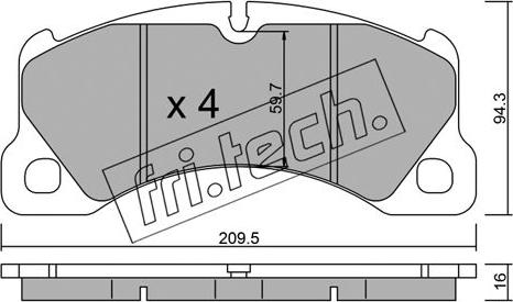 Fri.Tech. 973.0 - Kit pastiglie freno, Freno a disco autozon.pro