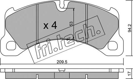 Fri.Tech. 972.0 - Kit pastiglie freno, Freno a disco autozon.pro