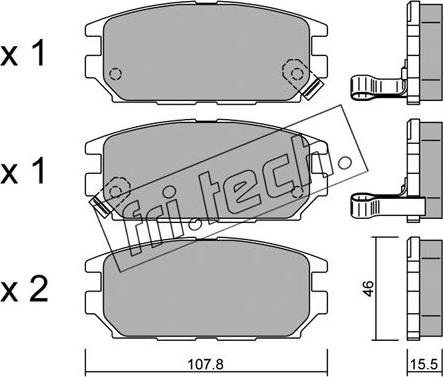 Fri.Tech. 499.0 - Kit pastiglie freno, Freno a disco autozon.pro