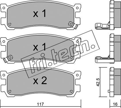 Fri.Tech. 494.0 - Kit pastiglie freno, Freno a disco autozon.pro