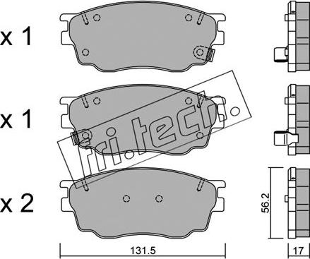 Fri.Tech. 491.0 - Kit pastiglie freno, Freno a disco autozon.pro