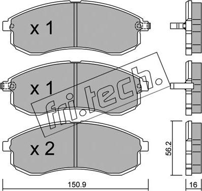 Fri.Tech. 498.0 - Kit pastiglie freno, Freno a disco autozon.pro