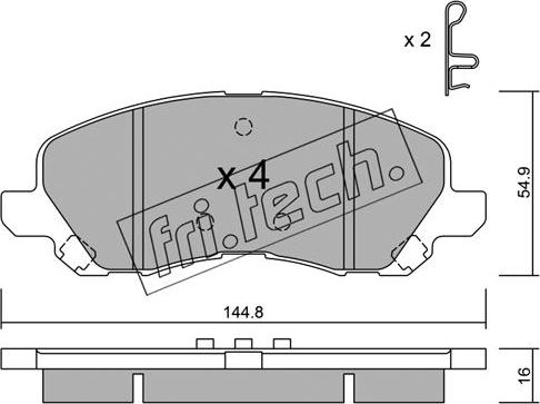 Fri.Tech. 497.0 - Kit pastiglie freno, Freno a disco autozon.pro