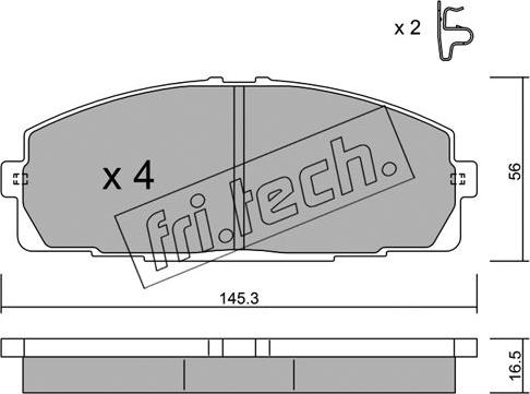 Fri.Tech. 449.0 - Kit pastiglie freno, Freno a disco autozon.pro