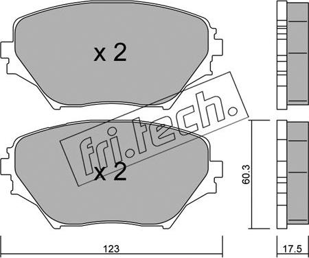 Fri.Tech. 445.0 - Kit pastiglie freno, Freno a disco autozon.pro