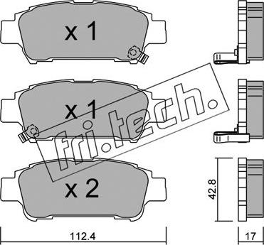 Fri.Tech. 443.0 - Kit pastiglie freno, Freno a disco autozon.pro