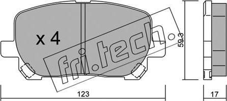 Fri.Tech. 442.0 - Kit pastiglie freno, Freno a disco autozon.pro