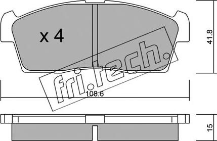 Fri.Tech. 455.0 - Kit pastiglie freno, Freno a disco autozon.pro