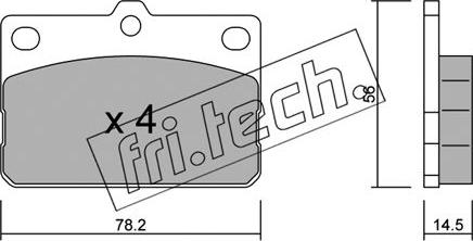 Fri.Tech. 456.0 - Kit pastiglie freno, Freno a disco autozon.pro