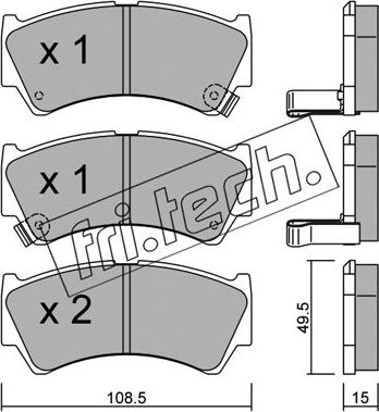 Fri.Tech. 452.0 - Kit pastiglie freno, Freno a disco autozon.pro