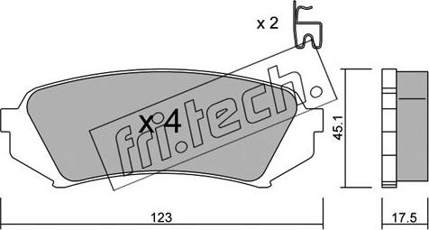 Fri.Tech. 469.0 - Kit pastiglie freno, Freno a disco autozon.pro