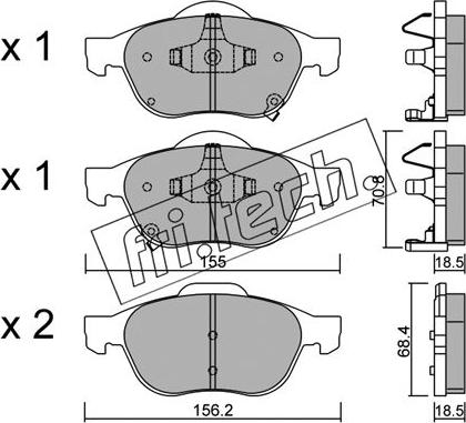 Fri.Tech. 464.0 - Kit pastiglie freno, Freno a disco autozon.pro