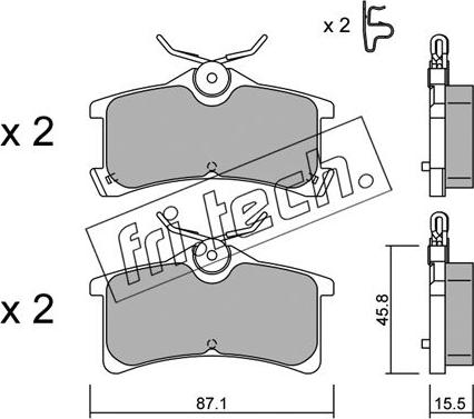 Fri.Tech. 465.0 - Kit pastiglie freno, Freno a disco autozon.pro