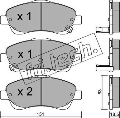 Fri.Tech. 466.0 - Kit pastiglie freno, Freno a disco autozon.pro