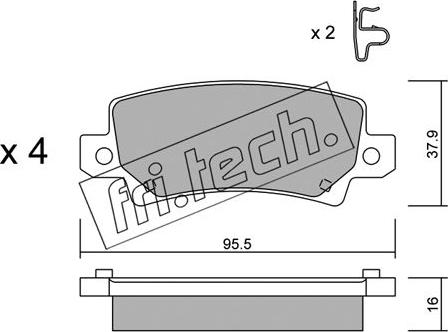 Fri.Tech. 463.0 - Kit pastiglie freno, Freno a disco autozon.pro