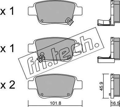 Fri.Tech. 467.0 - Kit pastiglie freno, Freno a disco autozon.pro