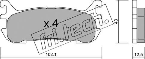 Fri.Tech. 408.0 - Kit pastiglie freno, Freno a disco autozon.pro