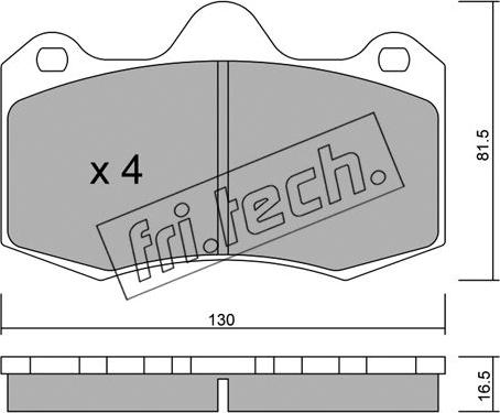 Fri.Tech. 407.0 - Kit pastiglie freno, Freno a disco autozon.pro