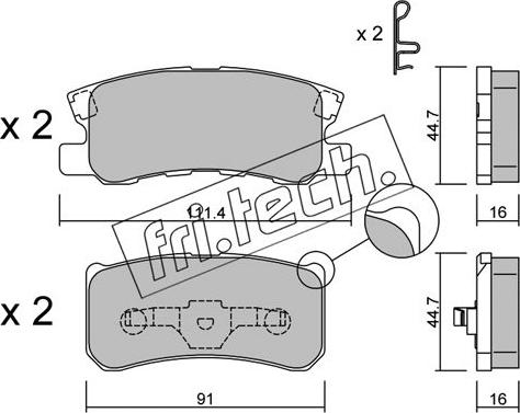 Fri.Tech. 415.1 - Kit pastiglie freno, Freno a disco autozon.pro