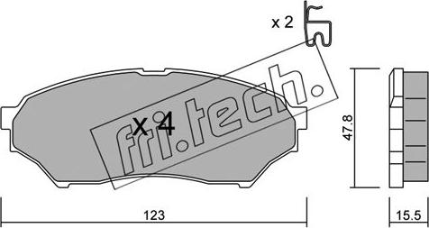 Fri.Tech. 412.0 - Kit pastiglie freno, Freno a disco autozon.pro