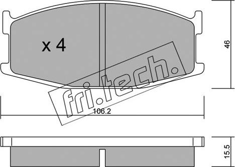 Fri.Tech. 484.0 - Kit pastiglie freno, Freno a disco autozon.pro