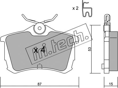 Fri.Tech. 481.0 - Kit pastiglie freno, Freno a disco autozon.pro