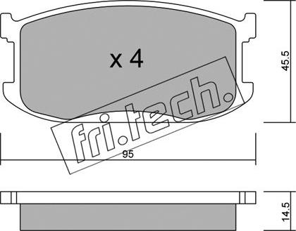 Fri.Tech. 483.0 - Kit pastiglie freno, Freno a disco autozon.pro