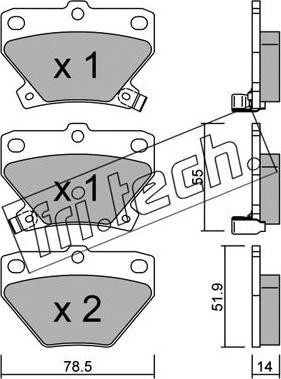 Fri.Tech. 439.0 - Kit pastiglie freno, Freno a disco autozon.pro