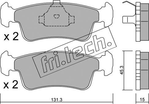 Fri.Tech. 435.0 - Kit pastiglie freno, Freno a disco autozon.pro