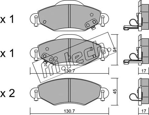 Fri.Tech. 436.0 - Kit pastiglie freno, Freno a disco autozon.pro