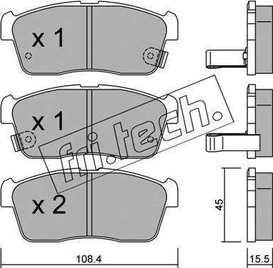 Fri.Tech. 430.0 - Kit pastiglie freno, Freno a disco autozon.pro