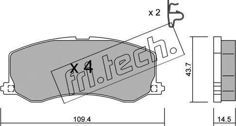 Fri.Tech. 432.0 - Kit pastiglie freno, Freno a disco autozon.pro