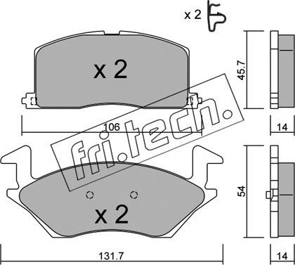 Fri.Tech. 437.0 - Kit pastiglie freno, Freno a disco autozon.pro