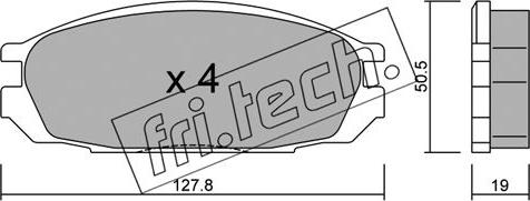 Fri.Tech. 424.0 - Kit pastiglie freno, Freno a disco autozon.pro