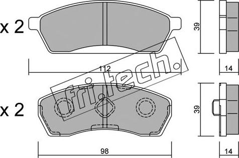 Fri.Tech. 425.0 - Kit pastiglie freno, Freno a disco autozon.pro