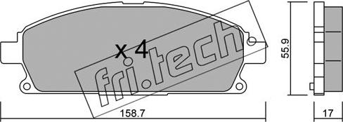 Fri.Tech. 421.0 - Kit pastiglie freno, Freno a disco autozon.pro