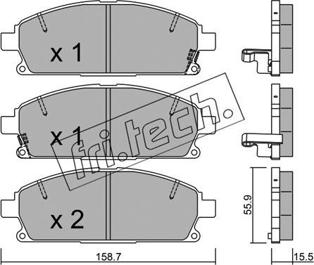 Fri.Tech. 421.2 - Kit pastiglie freno, Freno a disco autozon.pro