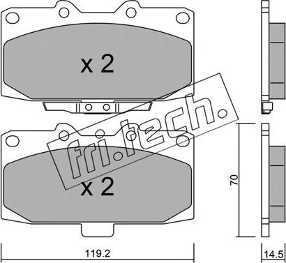 Fri.Tech. 428.0 - Kit pastiglie freno, Freno a disco autozon.pro